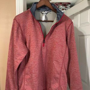 Adidas Team Issue 1/4 Zip, Red Orange, Size Mens Medium